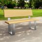 Preview: DanDiBo 2x Bench Frame with Backrest Stainless Steel Metal Set DIY Bench Legs Runners Bench Feet 96632 Seat Frame for Garden Bench Robust Stable