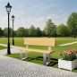 Preview: DanDiBo 2x Bench Frame with Backrest Stainless Steel Metal Set DIY Bench Legs Runners Bench Feet 96632 Seat Frame for Garden Bench Robust Stable
