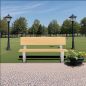 Preview: DanDiBo 2x Bench Frame with Backrest Stainless Steel Metal Set DIY Bench Legs Runners Bench Feet 96632 Seat Frame for Garden Bench Robust Stable