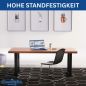 Preview: DanDiBo 2x Tischbeine Metall Schwarz 72 x 62 cm Tischgestell Höhenverstellbar 96662 Tischfüße Möbelfüße Tischkufen Esstisch Beine