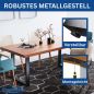 Preview: DanDiBo 2x Tischbeine Metall Schwarz 72 x 62 cm Tischgestell Höhenverstellbar 96662 Tischfüße Möbelfüße Tischkufen Esstisch Beine