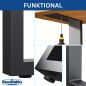 Preview: DanDiBo 2x Tischbeine Metall Schwarz 72 x 80 cm Tischgestell Höhenverstellbar 96660 Tischfüße Möbelfüße Tischkufen Esstisch Beine