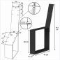 Preview: DanDiBo 2x Metal Bench Legs Black with Backrest Set Solid DIY Bench Feet 96478 Seat Frame for Garden Bench Robust and Stable