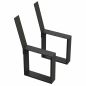 Preview: DanDiBo 2x Metal Bench Legs Black with Backrest Set Solid DIY Bench Feet 96478 Seat Frame for Garden Bench Robust and Stable
