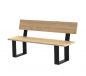 Preview: DanDiBo 2x bench legs metal black with backrest set Solid DIY bench feet 96478 Seat frame for garden bench Bench frame Robust Stable