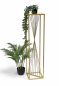 Preview: DanDiBo Flower Stool Metal Gold Square 100 cm Flower Stand Side Table 96567 Flower Column Design Modern Plant Stand Plant Stool