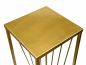 Preview: DanDiBo Flower Stool Metal Gold Square 100 cm Flower Stand Side Table 96567 Flower Column Design Modern Plant Stand Plant Stool