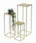 Preview: DanDiBo Flower Stool Metal Gold Angular Set of 3 Flower Stand Side Table 96406 Flower Column Modern Plant Stand Plant Stool