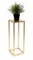 Preview: DanDiBo Flower Stool Metal Gold Angular 50 cm Flower Stand Side Table 96506 S Flower Column Modern Plant Stand Plant Stool