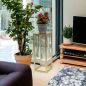 Preview: DanDiBo Flower Stool Metal Gold Angular 50 cm Flower Stand Side Table 96506 S Flower Column Modern Plant Stand Plant Stool