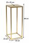 Preview: DanDiBo Flower Stool Metal Gold Angular 60 cm Flower Stand Side Table 96506 M Flower Column Modern Plant Stand Plant Stool