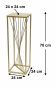 Preview: DanDiBo Flower Stool Metal Gold Angular 70 cm Flower Stand Side Table 96565 Flower Column Design Modern Plant Stand Plant Stool