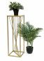 Preview: DanDiBo Flower Stool Metal Gold Angular 70 cm Flower Stand Side Table 96565 Flower Column Design Modern Plant Stand Plant Stool