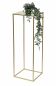 Preview: DanDiBo Blumenhocker Metall Gold Eckig L 82 cm Blumenständer Beistelltisch 96406 Blumensäule Modern Pflanzenständer Pflanzenhocker