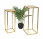 Preview: DanDiBo Flower Stool Metal Gold Angular Flower Stand Side Table 96506 Set of 2 Flower Column Modern Plant Stand Plant Stool