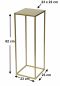 Preview: DanDiBo Blumenhocker Metall Gold Eckig M 62 cm Blumenständer Beistelltisch 96406 Blumensäule Modern Pflanzenständer Pflanzenhocker