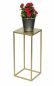 Preview: DanDiBo Blumenhocker Metall Gold Eckig S 42 cm Blumenständer Beistelltisch 96406 Blumensäule Modern Pflanzenständer Pflanzenhocker