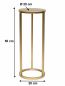 Preview: DanDiBo Flower Stool Metal Gold Round 50 cm Flower Stand Side Table 96510 S Flower Column Modern Plant Stand Plant Stool