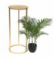 Preview: DanDiBo Blumenhocker Metall Gold Rund 70 cm Blumenständer Beistelltisch 96510 L Blumensäule Modern Pflanzenständer Pflanzenhocker