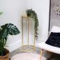 Preview: DanDiBo Blumenhocker Metall Gold Rund 70 cm Blumenständer Beistelltisch 96510 L Blumensäule Modern Pflanzenständer Pflanzenhocker