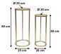 Preview: DanDiBo Flower Stool Metal Gold Round Flower Stand Side Table 96510 Set of 2 Flower Column Modern Plant Stand Plant Stool