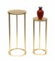 Preview: DanDiBo Flower Stool Metal Gold Round Flower Stand Side Table 96510 Set of 2 Flower Column Modern Plant Stand Plant Stool