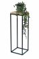 Preview: DanDiBo Flower Stool Metal Wood Black Square 70 cm Flower Stand Side Table 96352 Flower Column Modern Plant Stand Plant Stool