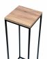 Preview: DanDiBo Flower Stool Metal Wood Black Square 70 cm Flower Stand Side Table 96352 Flower Column Modern Plant Stand Plant Stool