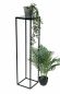 Preview: DanDiBo Blumenhocker Metall Schwarz 100 cm Eckig Blumenständer Beistelltisch FRA-006 Blumensäule Modern Pflanzenständer Pflanzenhocker