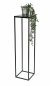 Preview: DanDiBo Blumenhocker Metall Schwarz 100 cm Eckig Blumenständer Beistelltisch FRA-006 Blumensäule Modern Pflanzenständer Pflanzenhocker
