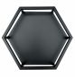 Preview: DanDiBo Blumenhocker Metall Schwarz 6eck 50 cm Blumenständer Blumensäule 96453 S Pflanzenhocker Modern Pflanzenständer
