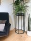 Preview: DanDiBo Blumenhocker Metall Schwarz 6eck 60 cm Blumenständer Blumensäule 96453 M Pflanzenhocker Modern Pflanzenständer