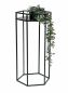 Preview: DanDiBo Blumenhocker Metall Schwarz 6eck 70 cm Blumenständer Blumensäule 96453 L Pflanzenhocker Modern Pflanzenständer