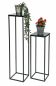 Preview: DanDiBo Blumenhocker Metall Schwarz 70 cm Eckig Blumenständer Beistelltisch FRA-005 Blumensäule Modern Pflanzenständer Pflanzenhocker