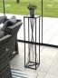 Preview: DanDiBo Flower Stool Metal Black Square 100 cm Flower Stand Side Table 96458 Flower Column Design Modern Plant Stand Plant Stool