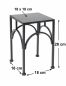 Preview: DanDiBo Flower Stool Metal Black Angular 28 cm Flower Stand Flower Column 96449 S Plant Stool Modern Plant Stand