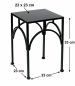 Preview: DanDiBo Flower Stool Metal Black Angular 33 cm Flower Stand Flower Column 96449 M Plant Stool Modern Plant Stand