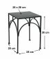 Preview: DanDiBo Flower Stool Metal Black Angular 38 cm Flower Stand Flower Column 96449 L Plant Stool Modern Plant Stand