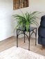 Preview: DanDiBo Flower Stool Metal Black Angular 38 cm Flower Stand Flower Column 96449 L Plant Stool Modern Plant Stand