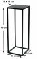 Preview: DanDiBo Blumenhocker Metall Schwarz Eckig 50 cm Blumenständer Beistelltisch 96315 S Blumensäule Modern Pflanzenständer Pflanzenhocker
