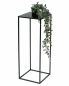 Preview: DanDiBo Blumenhocker Metall Schwarz Eckig 70 cm Blumenständer Beistelltisch 96315 L Blumensäule Modern Pflanzenständer Pflanzenhocker