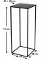 Preview: DanDiBo Blumenhocker Metall Schwarz Eckig 70 cm Blumenständer Beistelltisch 96315 L Blumensäule Modern Pflanzenständer Pflanzenhocker