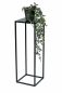 Preview: DanDiBo Blumenhocker Metall Schwarz Eckig 70 cm Blumenständer Beistelltisch 96350 Blumensäule Modern Pflanzenständer Pflanzenhocker