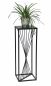 Preview: DanDiBo Flower Stool Metal Black Square 70 cm Flower Stand Side Table 96457 Flower Column Design Modern Plant Stand Plant Stool