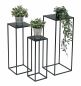 Preview: DanDiBo Flower Stool Metal Black Square Flower Stand Side Table 96315 Set of 3 Flower Column Modern Plant Stand Plant Stool