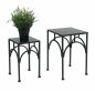 Preview: DanDiBo Flower Stool Metal Black Square Flower Stand Side Table 96449 Set of 2 Plant Stands Flower Column Modern Plant Stool
