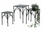 Preview: DanDiBo Flower Stool Metal Black Square Flower Stand Side Table 96449 Set of 3 Plant Stands Flower Column Modern Plant Stool