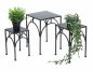 Preview: DanDiBo Flower Stool Metal Black Square Flower Stand Side Table 96449 Set of 3 Plant Stands Flower Column Modern Plant Stool