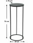 Preview: DanDiBo Flower Stool Metal Black Round 70 cm Flower Stand Side Table 96316 L Flower Column Modern Plant Stand Plant Stool