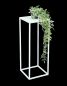 Preview: DanDiBo Blumenhocker Metall Weiß Eckig 60 cm Blumenständer Beistelltisch 96482 M Blumensäule Modern Pflanzenständer Pflanzenhocker